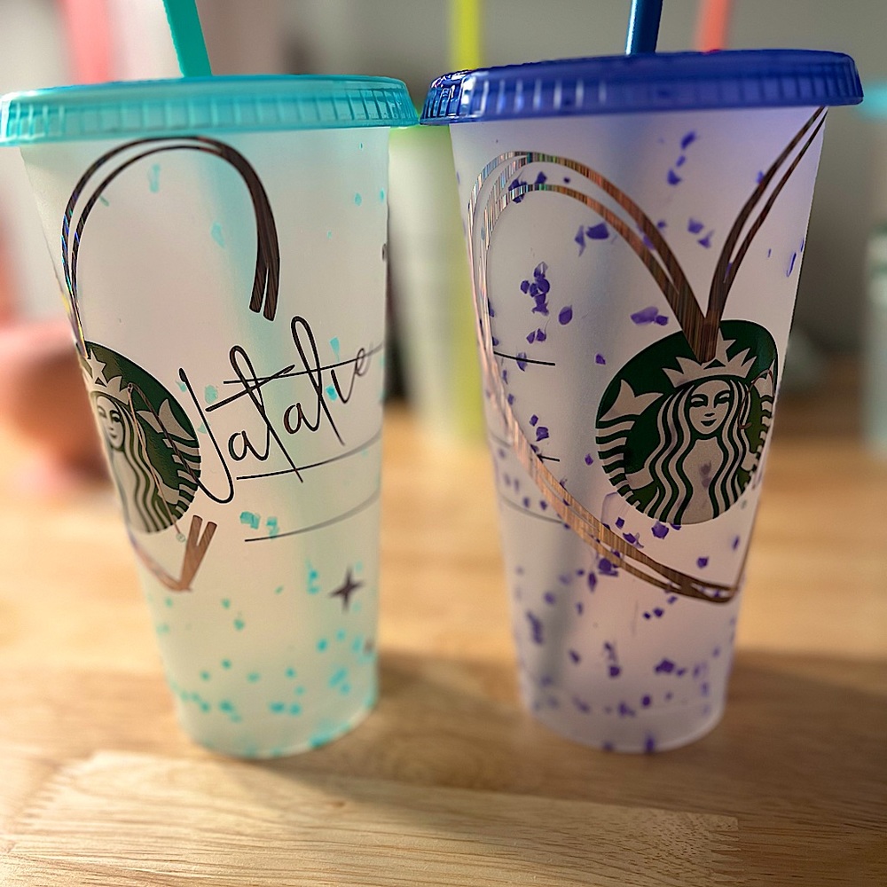 Starbucks hearts and kisses